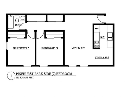a floor plan of a small house with a bedroom and a living room